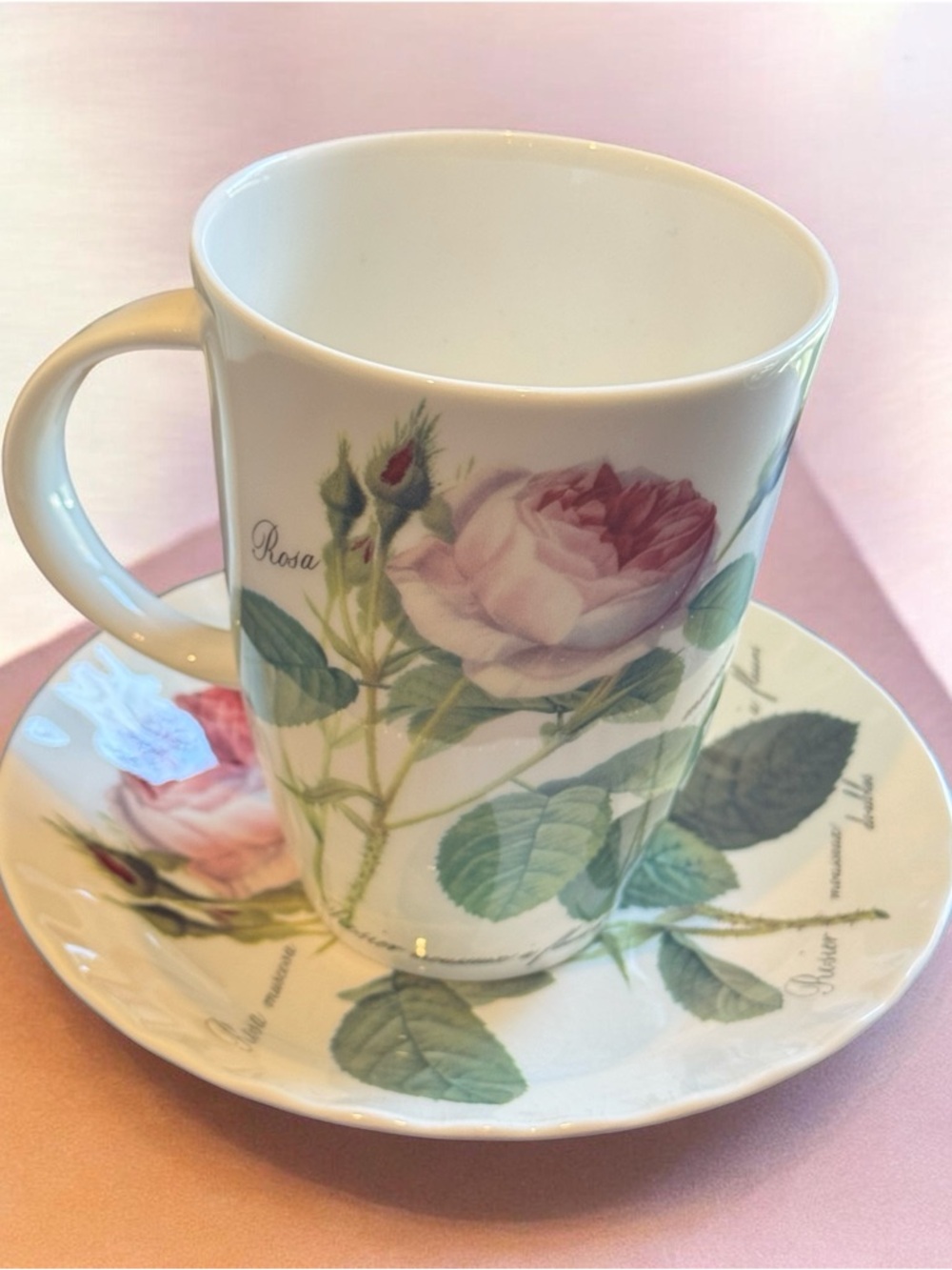 Redoute Roses Roy Kirkham Coffee Cup & Saucer Set